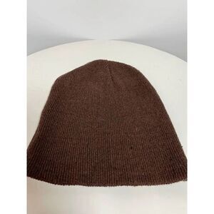Brown Knit Beanie Hat